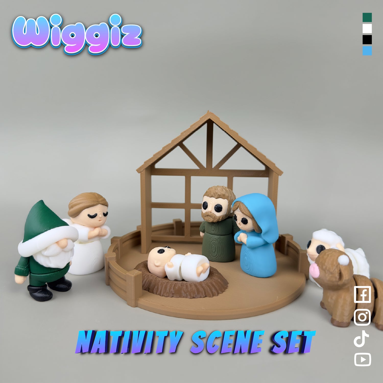 Christmas Nativity Scene | 3D Printed Display Set