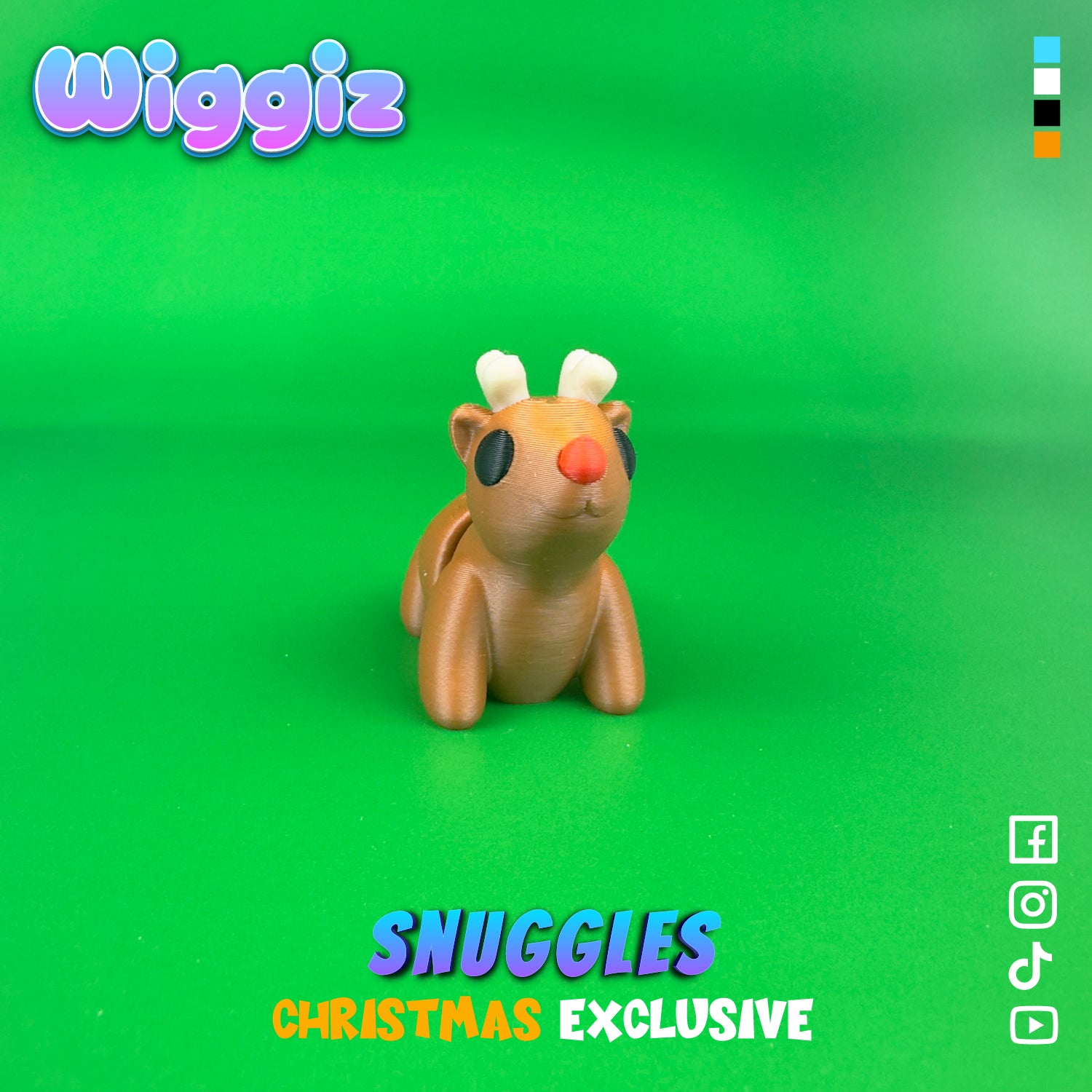 Snuggles | Adorable 3D Printed Reindeer Christmas Toy