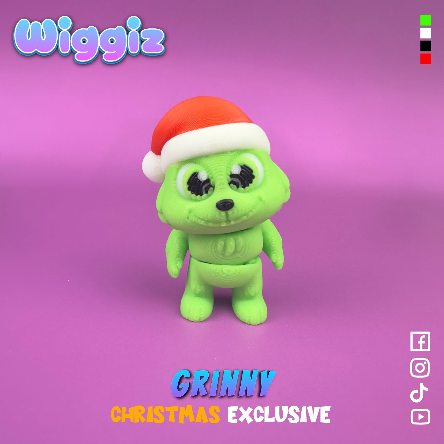 Grinny | Adorable 3D Printed Christmas Toy - Wiggiz