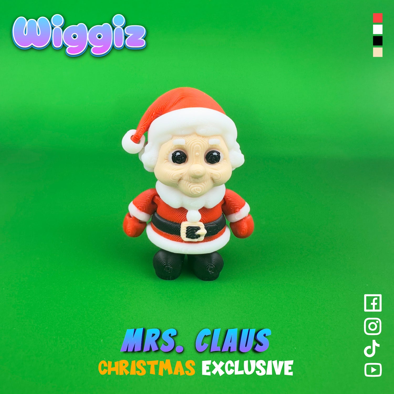 Mrs Claus | Adorable 3D Printed Christmas Toy