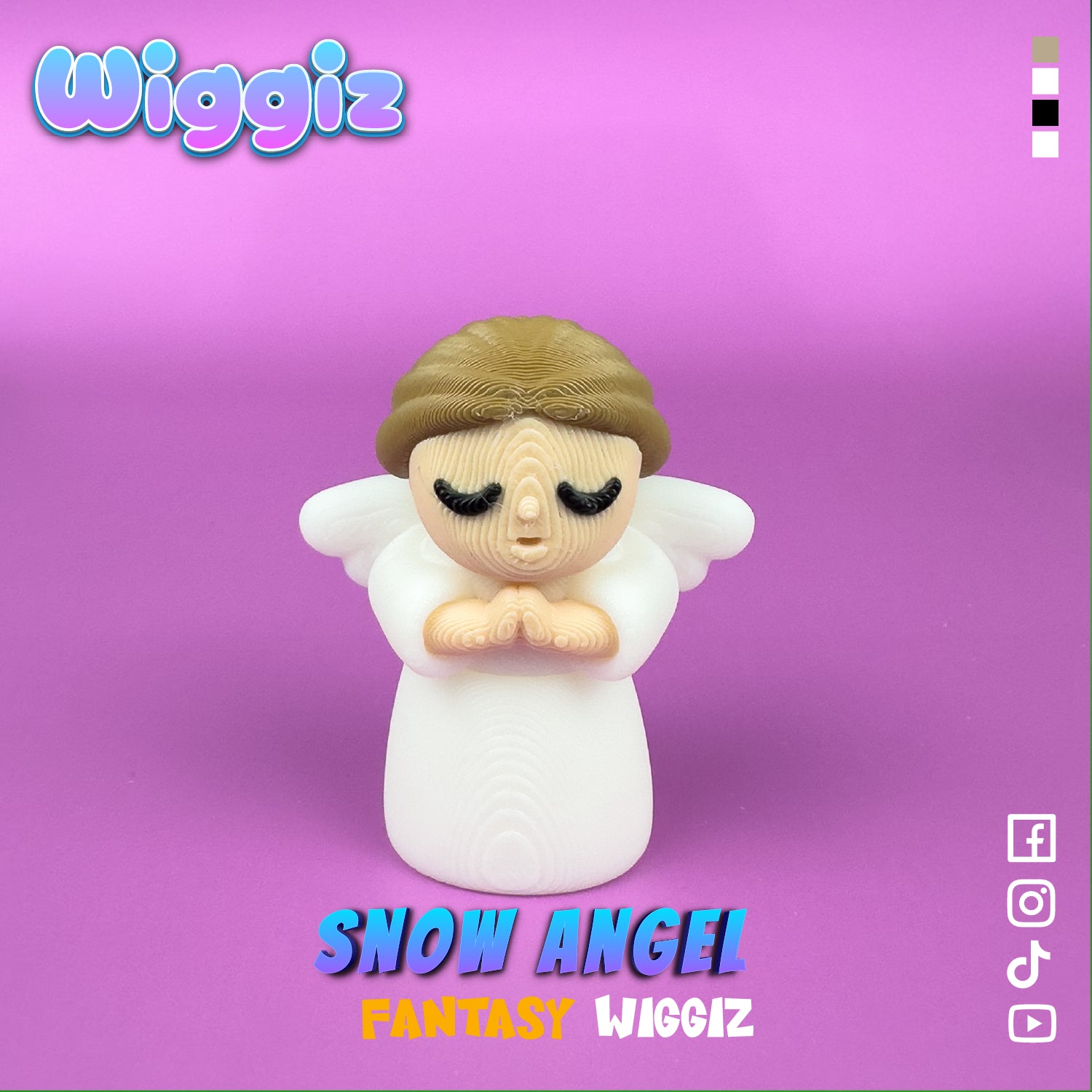Snow Angel Wiggiz | Adorable 3D Printed Fantasy Toy